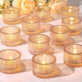 HAVITI 24 Pack Tealight Gold Candle Holders, Votive Tea Light Candle Holder | by LOVELIGHTLOVELIFE