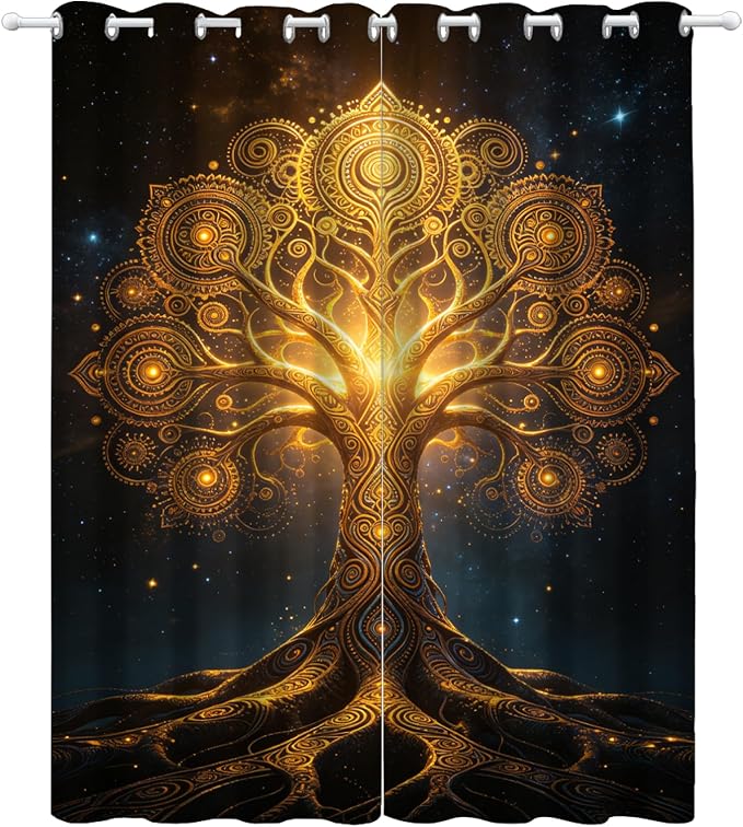 Tree of Life Curtains 63 Inches Long - Image 4
