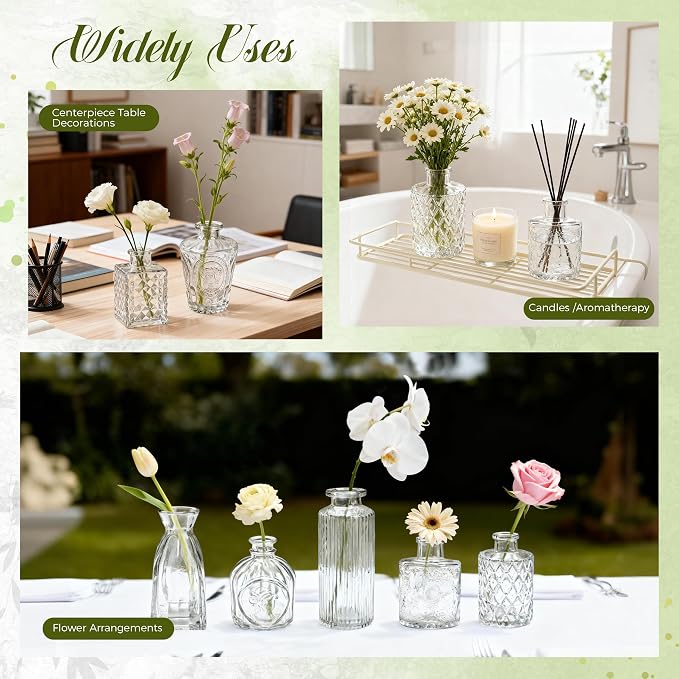 Der Rose 12pcs Glass Bud Vases, secure protective packaging, thick sturdy glass - Image 7