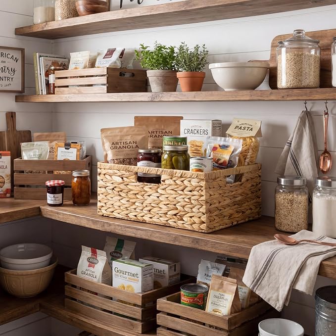 GRANNY SAYS Large Wicker Basket, Wicker Storage Baskets - Image 5