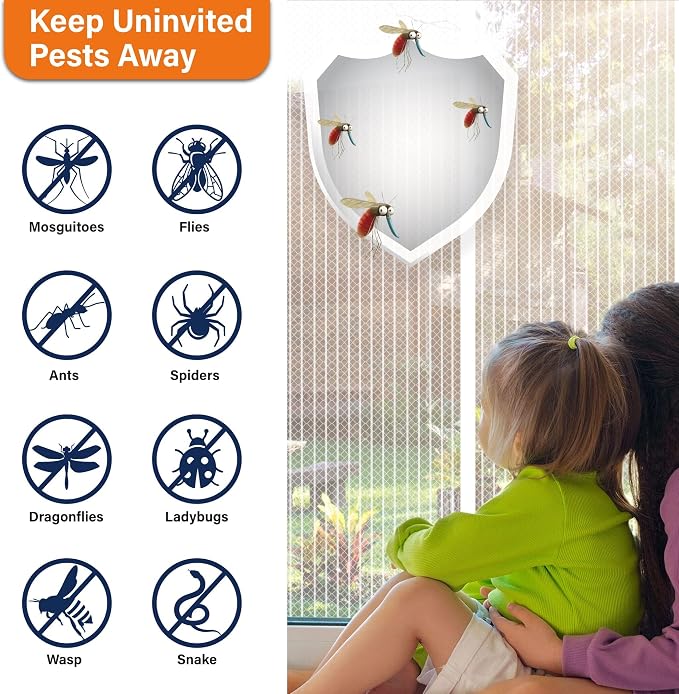Magnetic Screen Door, Door Screen Magnetic Closure-Keeps Bugs Out Let Breeze in - Image 4