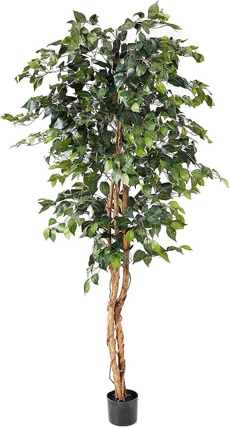 Nearly Natural 6ft Triple Trunk Artificial Ficus Tree - Image 2
