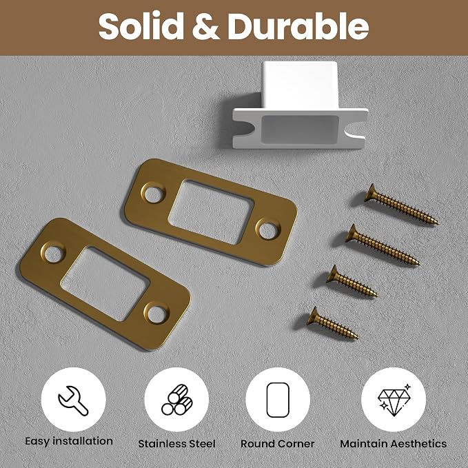 2 Pack Deadbolt Strike Plate Door Backplate, Door Strike Plate - Image 7