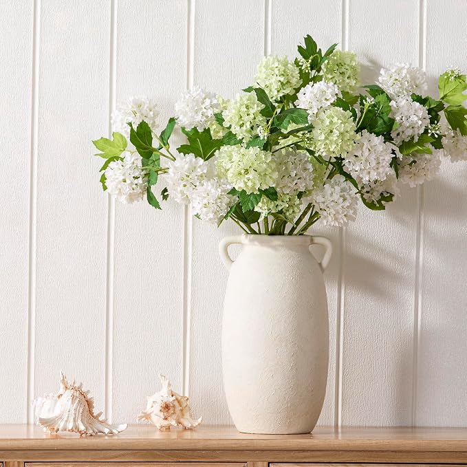 Dobbyby Ceramic Flower Vase 12 inch Farmhouse Rustic Vase Decorative Pottery - Image 7