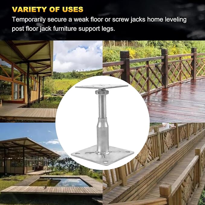 RULLINE 4Pcs Adjustable Floor Jack – 3.5-6" - Image 6