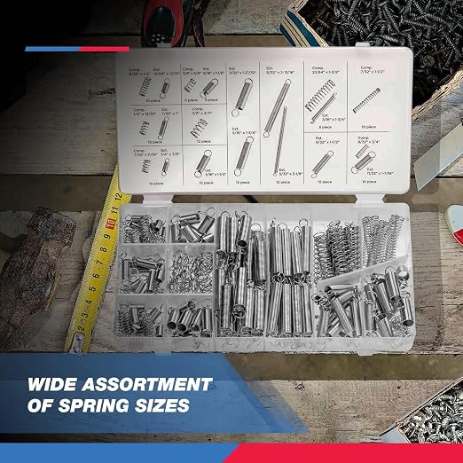 NEIKO 50456A Spring Assortment Set, 200 Piece, Extension and Compression - Image 5