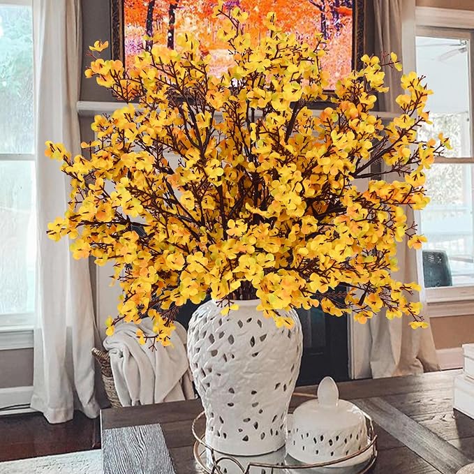 10 Pcs Fall Flowers, Real Touch Babys Breath Artificial Flowers, Full Baby - Image 6