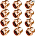 WHK 12 Pack 1/2 Inch Pro press Copper End Cap Pro Press 1/2" Cooper End Plug by WHK