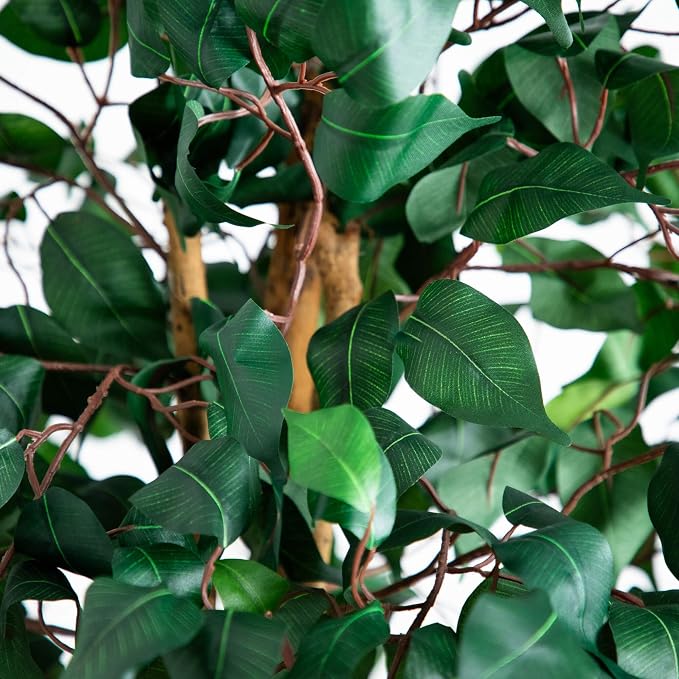 Nearly Natural 74 in Triple Trunk Artificial Ficus Tree - Image 6