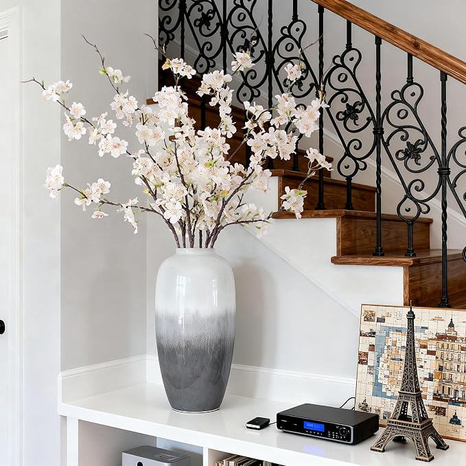 INXUGAO Artificial Cherry Blossom Branches Decor 6 PCS Fake Flowers Indoor | - Image 8
