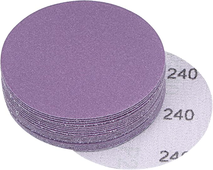 uxcell 20Pcs 3-Inch Purple Sanding Discs 240 Grits Hook and Loop Professional by uxcell