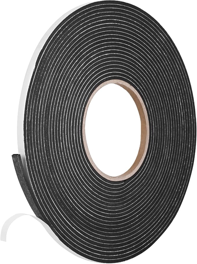 Kikerike Self Adhesive Foam Tape Weatherstrip 1/4In x 1/8In x 26Ft High Density by Kikerike