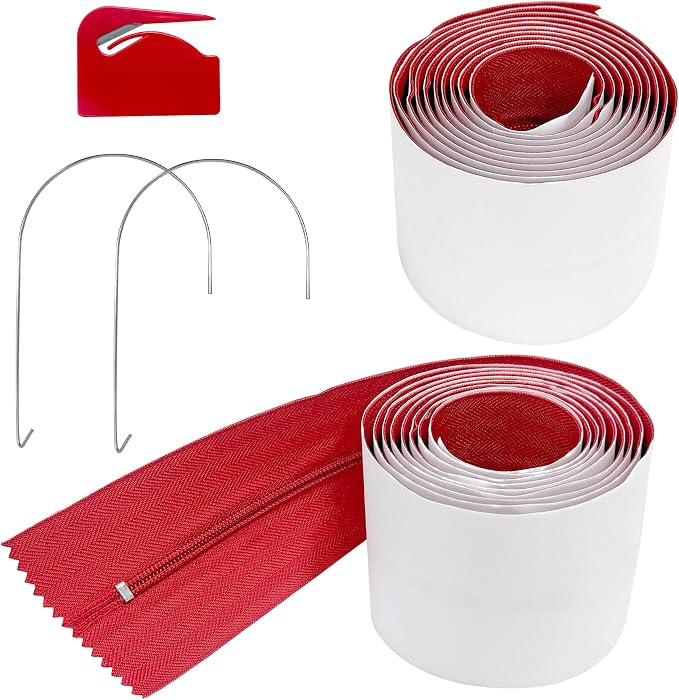 2 Pack Heavy-Duty Dust Protector Zipper Self-Adhesive Zipper by XiHu