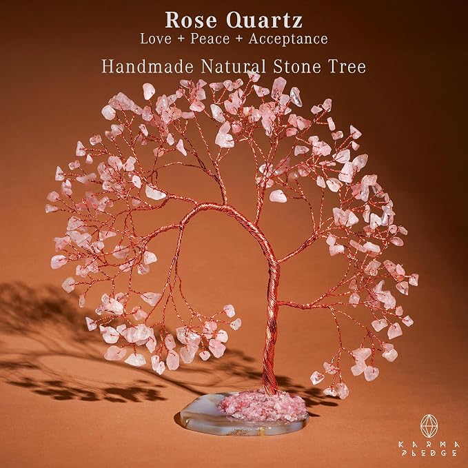 Rose Quartz Crystal Tree of Life - Image 2