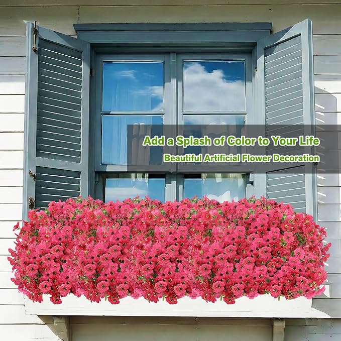 13 Bundles Artificial Flowers for Outdoors Summer Decoration | Silk Realistic - Image 6