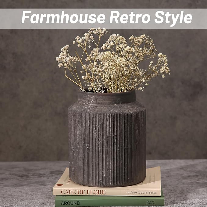 Rustic Vases for Home Decor. Ceramic Vase for Dining Table Decor. Terracotta - Image 4