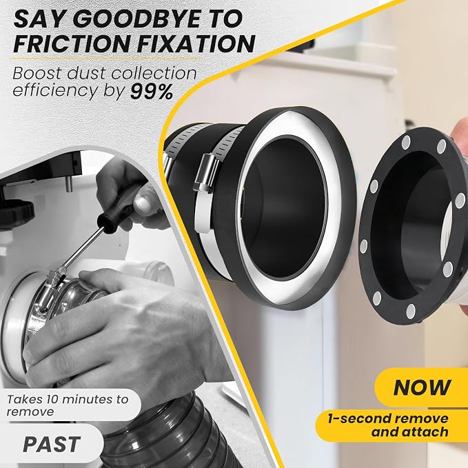 4" Magnetic Dust Collection Fittings, 8 high-Strength Magnets, One-to-Many - Image 3