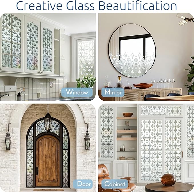 rabbitgoo Privacy Window Film Frosted Glass, 23.6" x 157.4" | Sun Blocking Non - Image 6
