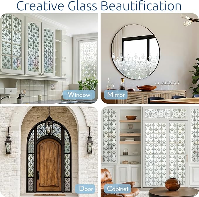 rabbitgoo Privacy Window Film Frosted Glass, 23.6" x 78.7" | Sun Blocking Non - Image 6
