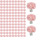 AVIVIHO 105pcs Blush Fake Flowers Hydrangea Artificial Flowers Bulk Silk Flowers by Aviviho