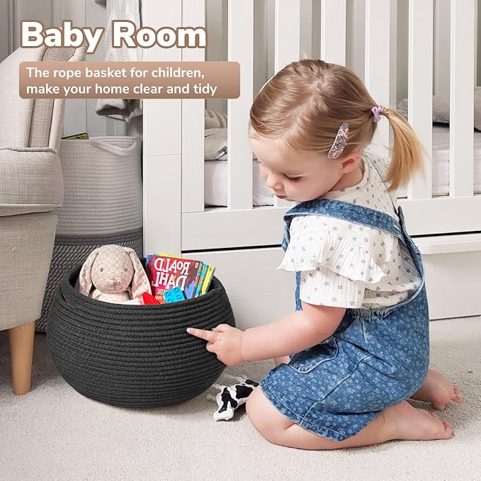 Goodpick Round Woven Rope Storage Basket - Image 3