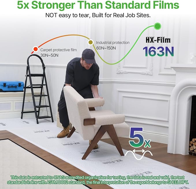 39" x200' Heavy-Duty Floor Protection | Construction Grade Carpet Protector | - Image 5