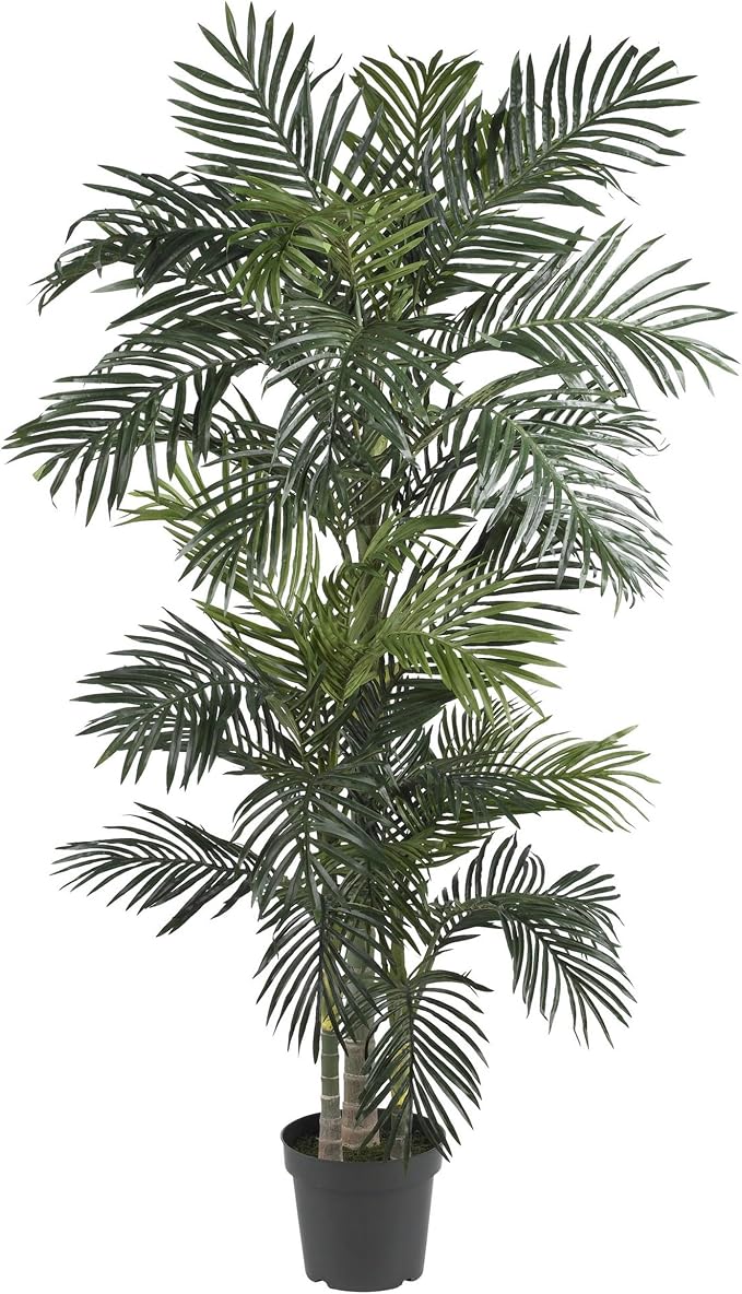 Nearly Natural 6.5 ft Artificial Golden Cane Palm Tree by NearlyNatural