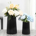 Ribbed Flower Vases Set of 2, Flower Vase by MARTAGE