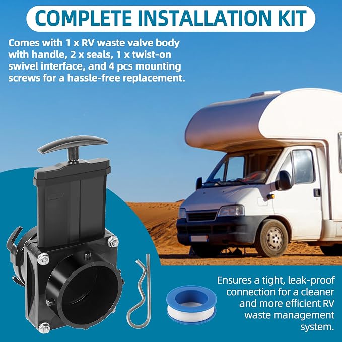 TonGass 3-Inch RV Waste Valve Body - Image 6