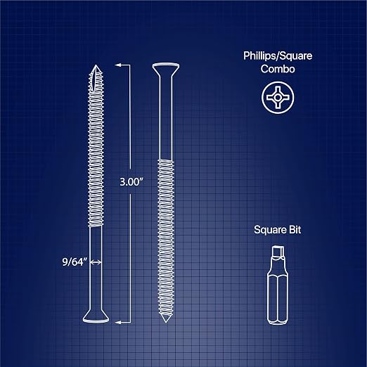 Reinforced Door Screw Kit for Strike Plates, Deadbolt Plates, and Hinges. - Image 6