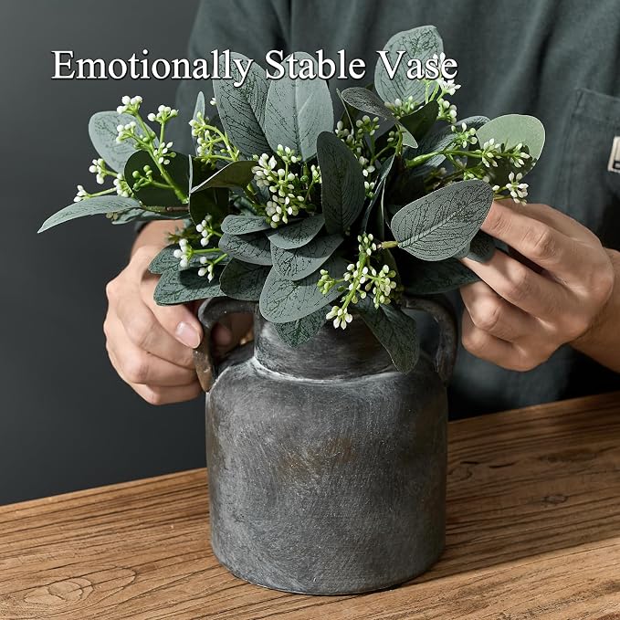 Emotionally Grounded Vase, Vaseking Ceramic Rustic Vase - Image 5