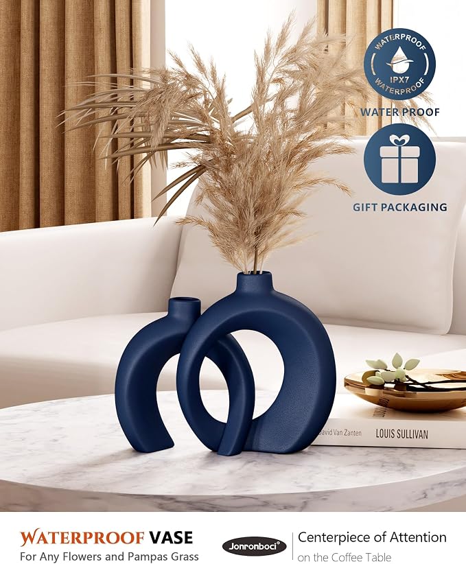 Blue Vase Set of 2 - Image 3