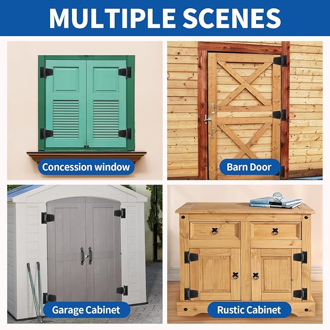 Black Gate Hinges Shed Hinges Heavy Duty Gate Hinges - Image 8