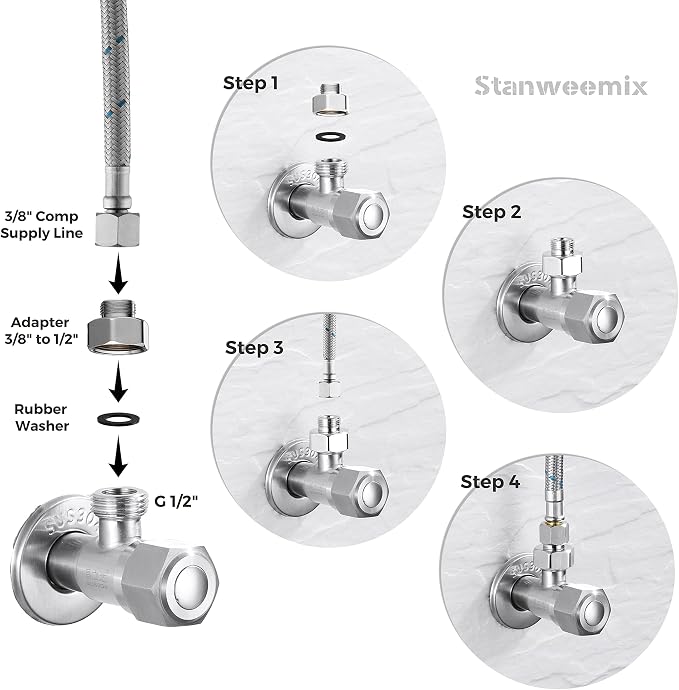Water Line Adapter, Compression Fitting - Image 6