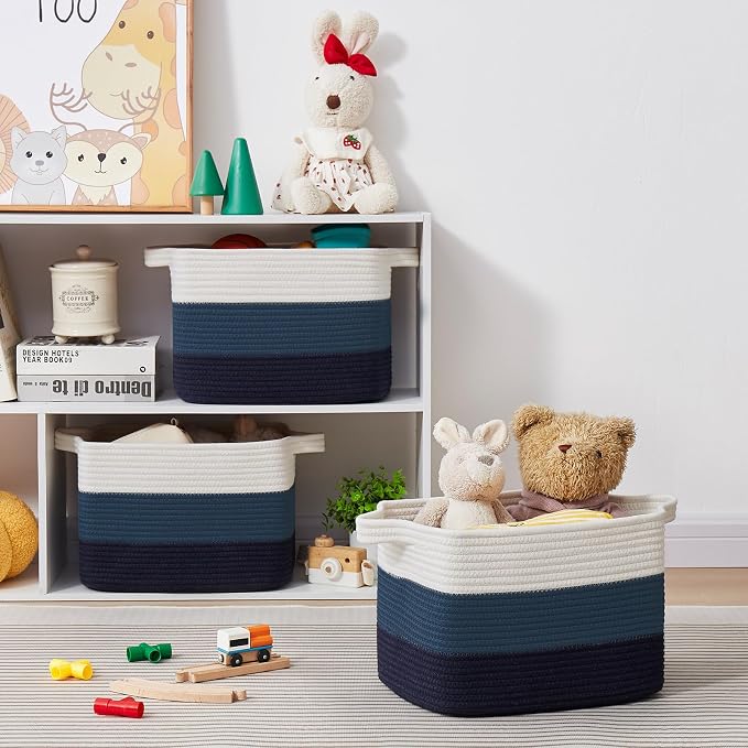 OIASKET Storage Basket for Organizing, Woven Baskets for Storage, Rectangle - Image 6