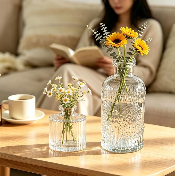 Fixwal Set of 5 Bud Vases, Small Vase - Image 4