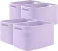 OIAHOMY 4 Pack Storage Baskets for Organizing 15L Cube Storage Bins Purple | by MasterofSpaceOptimization