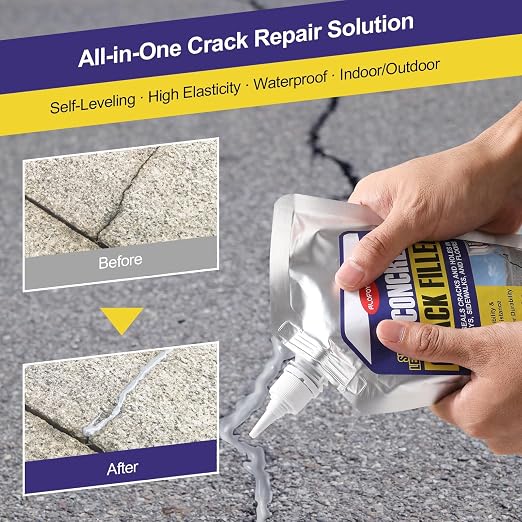 Self-Leveling Concrete Crack Filler – High Elasticity Cement Sealant | 4PCS - Image 2