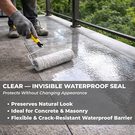 Crystal Clear Waterproof Sealant, 1 Quart | Transparent Liquid Rubber Coating | - Image 4