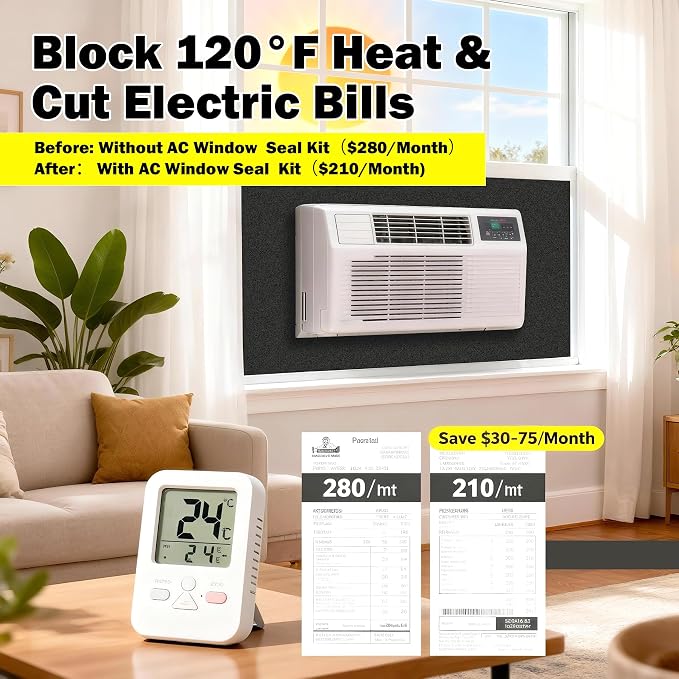 Window Air Conditioner Insulated Foam Side Panels, Weatherproof Window Ac Foam - Image 4