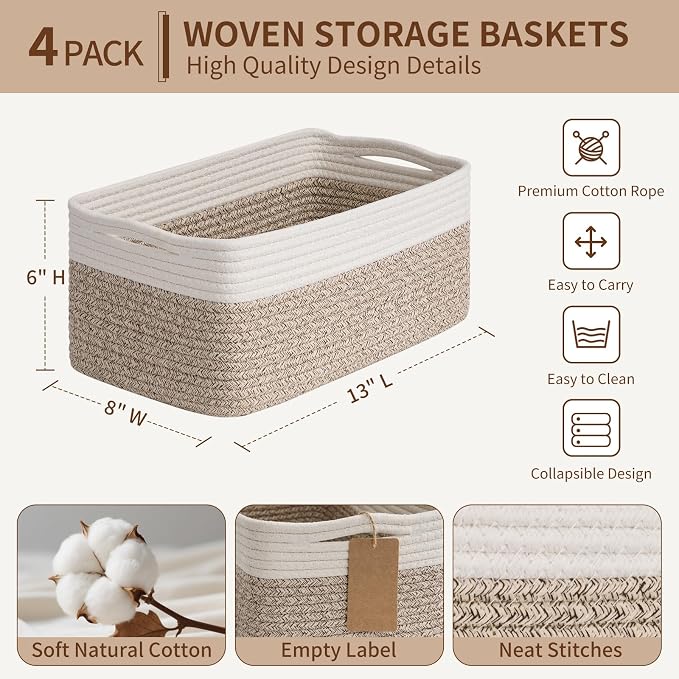 Goodpick 4 Pack Storage Baskets - Image 3
