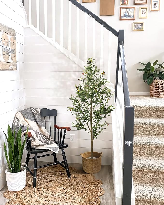 5FT Artificial Olive Tree Indoor Tall Faux - Image 6