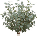 6 Pcs 27" Eucalyptus Stems Greenery Stems Eucalyptus Leaf Spray in Green Silk by VGIA