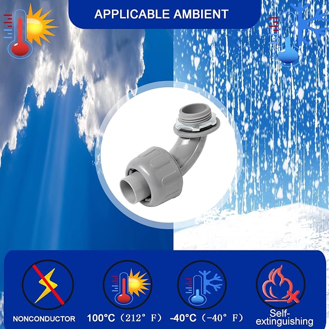 Yariwiz 3/4 Plastic Liquid Tight Conduit 90 Degree Elbow - Image 8