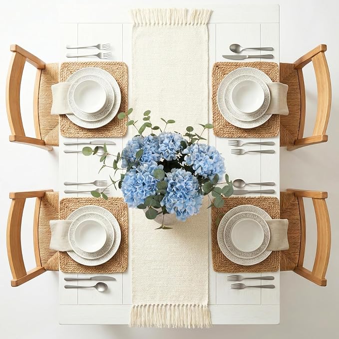 RyddeligHome Blue Hydrangea Artificial Flowers Arrangement, Dining Room - Image 6