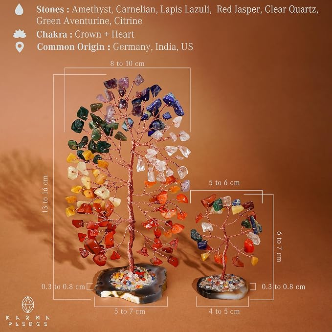 Set of 2 Crystal Trees Unique Birthday Gifts - Image 3