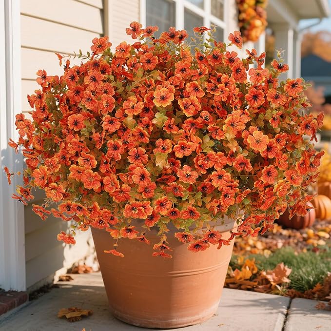 24 Pcs Artificial Fall Flowers Fake Mums - Image 3
