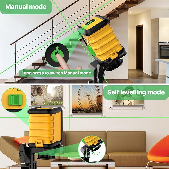 Self Leveling Laser Level with Tripod, DEGLASERS Green Cross Line Laser Level - Image 3