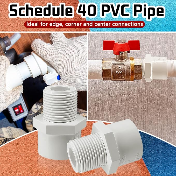 10Pcs White PVC Pipe Fittings - Image 6