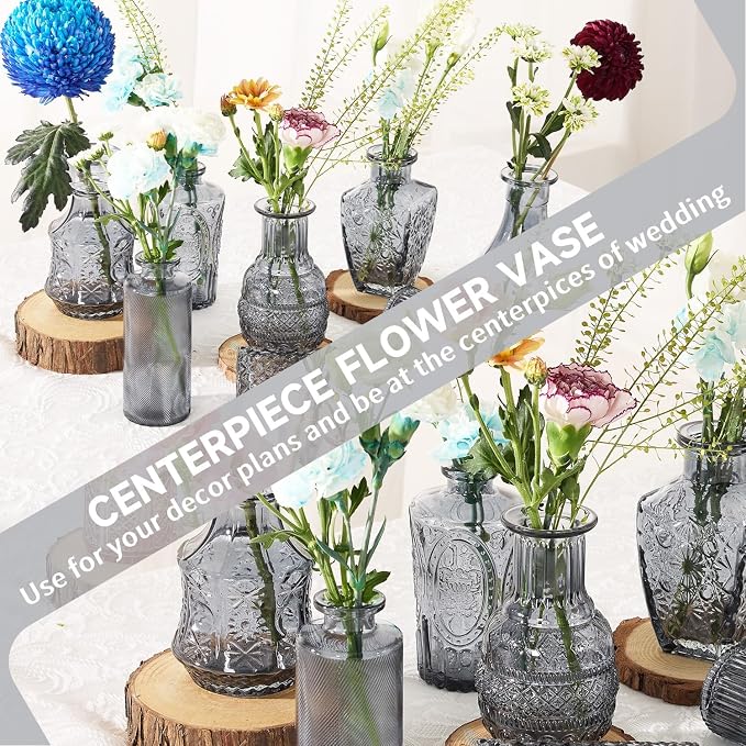 Mini Bud Vases As Wedding Centerpieces - Image 5